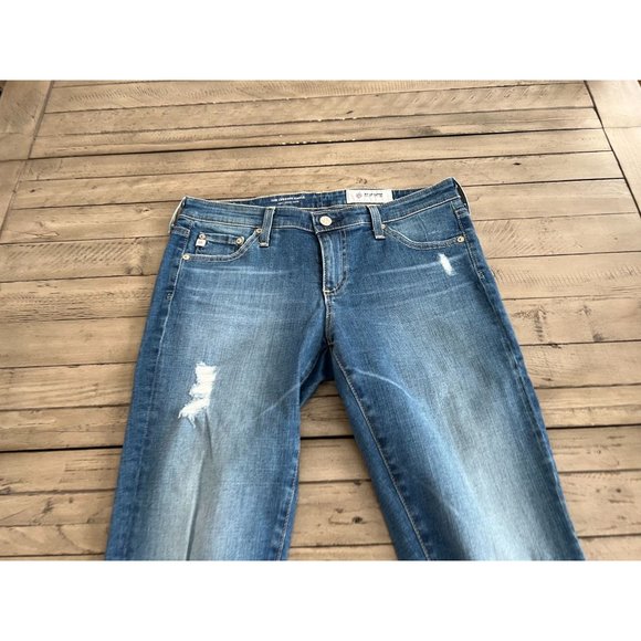 AG Adriano Goldschmied The Legging Ankle Jean in 18 Years Destroyed Size 28 - Picture 3 of 6